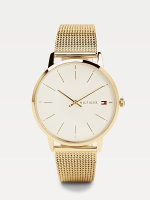 tommy hilfiger gold plated watch