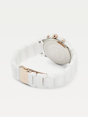 tommy hilfiger white ceramic watch