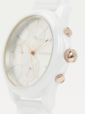 tommy hilfiger white ceramic watch