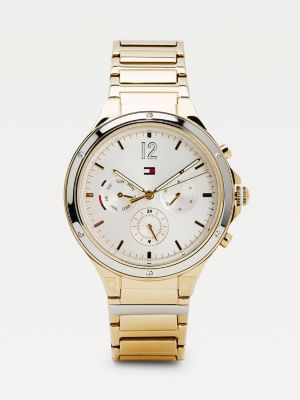 tommy hilfiger gold plated watch