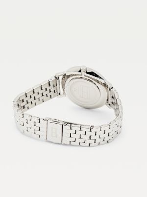 Silver tommy shop hilfiger watch women's