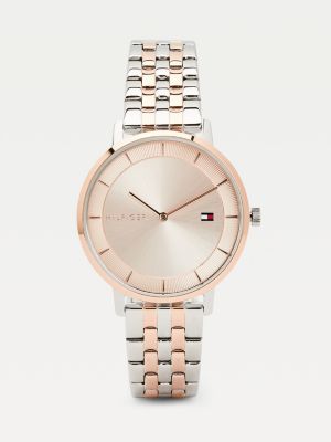 Two-Tone Rose Gold-Plated Watch 