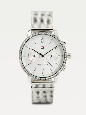 tommy hilfiger watch silver