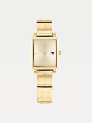 Gold-Plated Square Watch | GOLD | Tommy Hilfiger