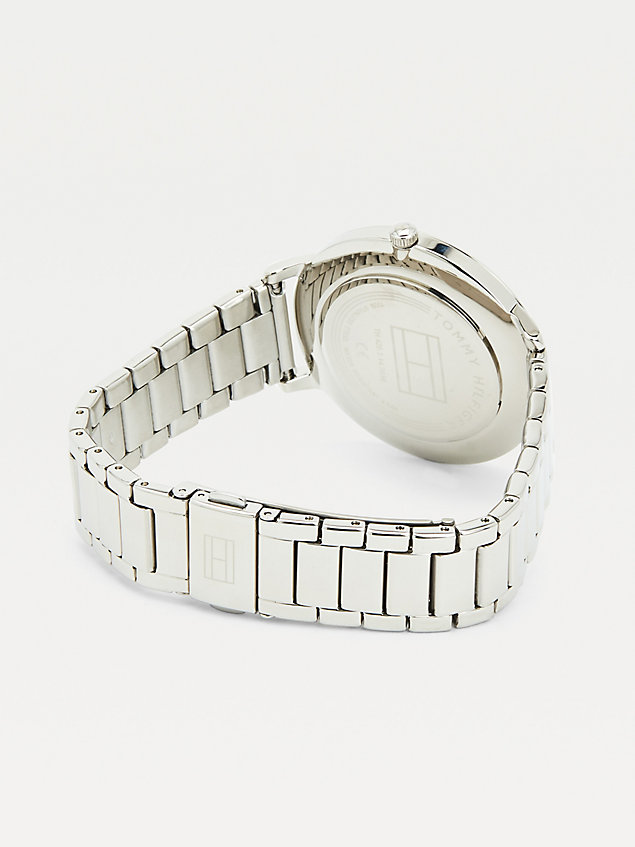 reloj de acero inoxidable con brazalete silver de mujer tommy hilfiger