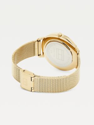 Tommy hilfiger shop gold mesh watch