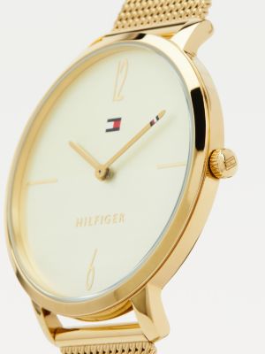 Gold Plated Mesh Watch Gold Tommy Hilfiger