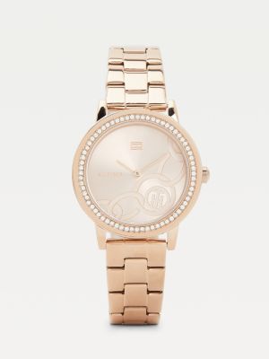 Rose Gold-Plated Crystal Bezel Watch | Pink | Tommy Hilfiger