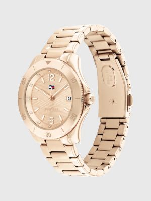 Reloj Tommy Hilfiger Emery Dorado Acero Inox Para Mujer