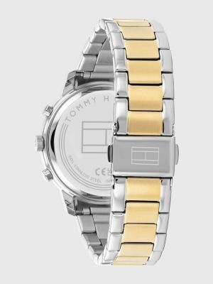 Two Tone Stainless Steel Watch Silver Tommy Hilfiger