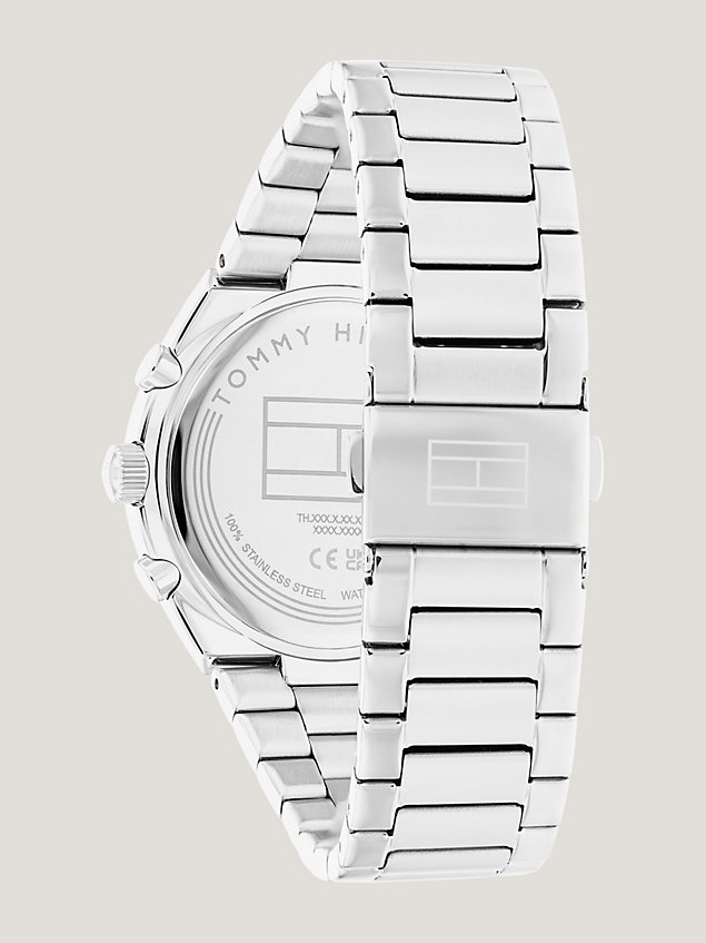 reloj con brazalete de acero inoxidable silver de mujer tommy hilfiger
