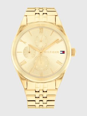 Tommy hilfiger gold shop plated bracelet watch