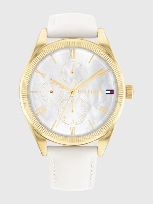 reloj de señora tommy hilfiger con malla milanesa de acero chapado