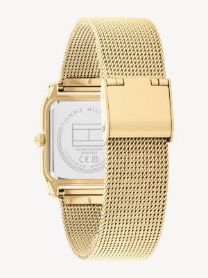 Tommy hilfiger gold mesh watch sale