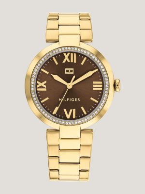 Tommy hilfiger goud online horloge