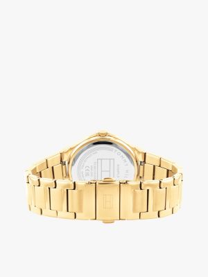 tommy hilfiger gold plated bracelet watch