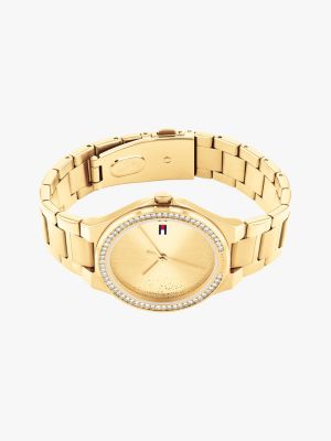 Tommy hilfiger gold hot sale plated bracelet watch