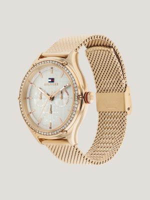 Reloj mujer Tommy Hilfiger 1782278 chapado en oro con cristales