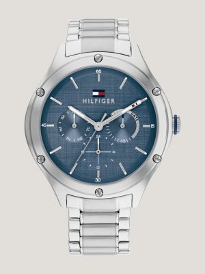 Montre en acier inoxydable bleu glacier Argent Tommy Hilfiger