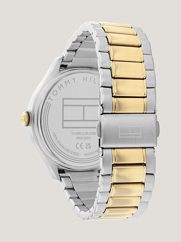multi two-tone gold-plated stainless steel watch for women tommy hilfiger