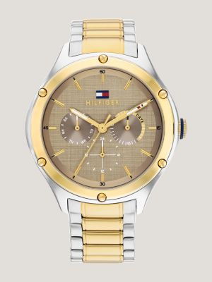 Two Tone Gold Plated Stainless Steel Watch Multi Tommy Hilfiger