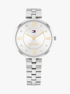 Silver-White Dial Stainless Steel Bracelet Watch — Silver 1