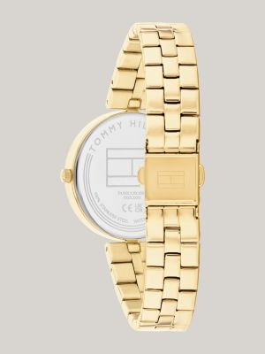 tommy hilfiger gold plated bracelet watch