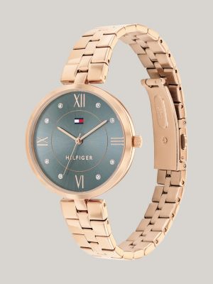 Hilfiger rose gold watch best sale