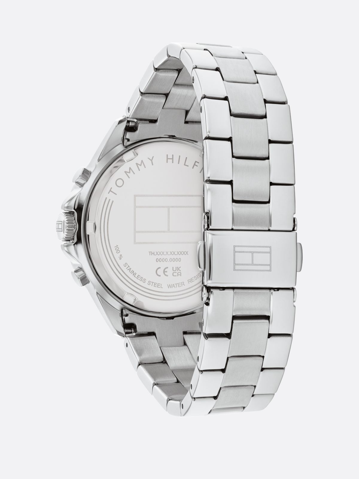 White Dial Stainless Steel Bracelet Watch — Silver