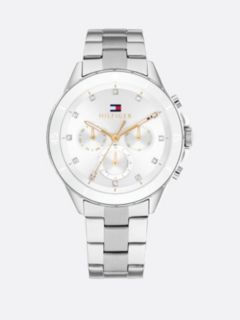 White Dial Stainless Steel Bracelet Watch — Silver 1