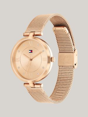 Ionic Rose Gold-Plated Mesh Bracelet Watch | Gold | Tommy Hilfiger