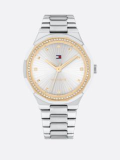 Stainless Steel Crystal-Embellished Bracelet Watch — Multi 1