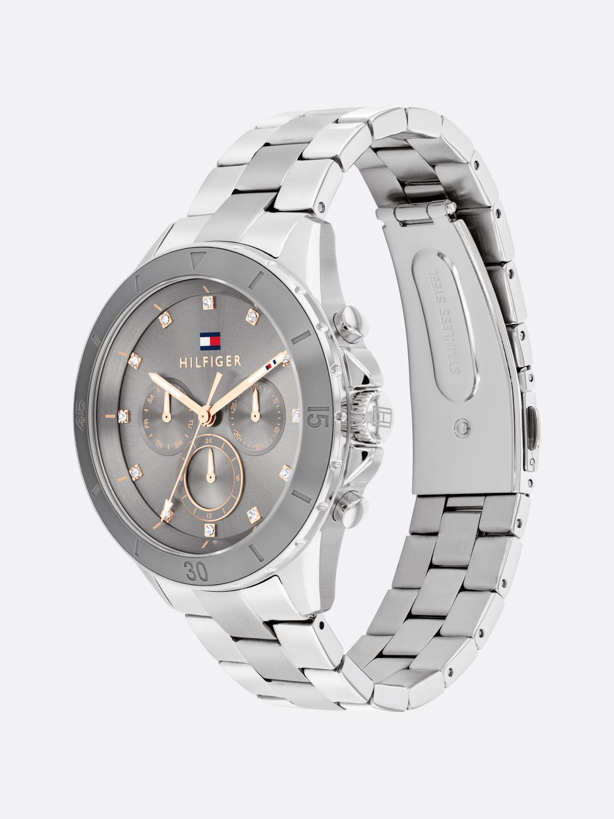 Stainless Steel Chain-Link Watch — Silver