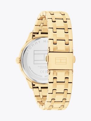 gold ionic gold-plated stainless steel watch for women tommy hilfiger