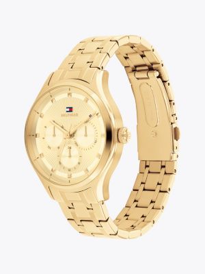 gold ionic gold-plated stainless steel watch for women tommy hilfiger