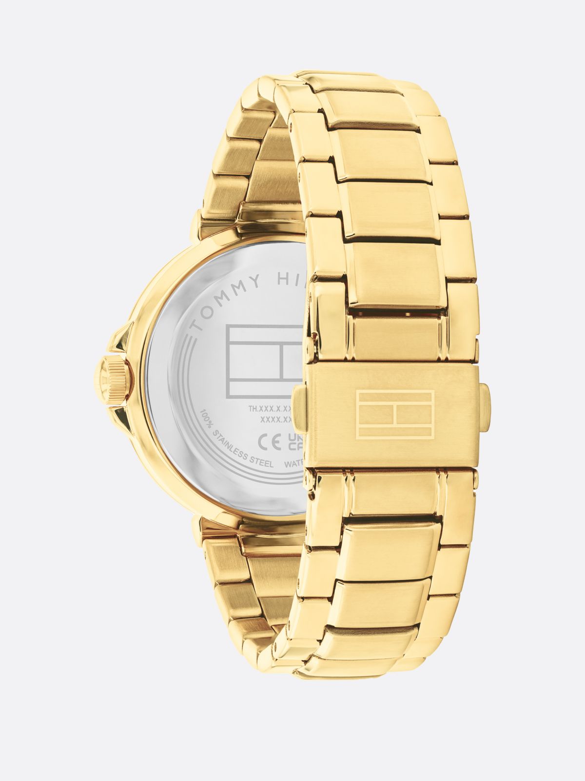 Stainless Steel Chain-Link Strap Watch — Gold