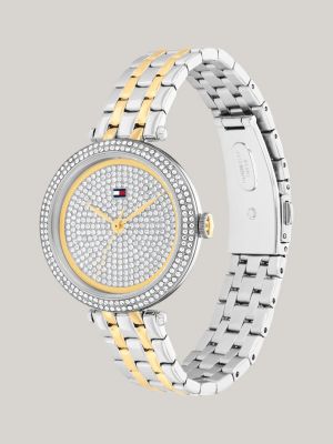 multi rose gold-plated bracelet watch for women tommy hilfiger