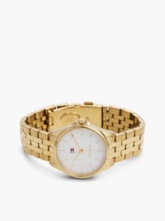 Ionic Gold-Plated White Dial Bracelet Watch — Gold 3