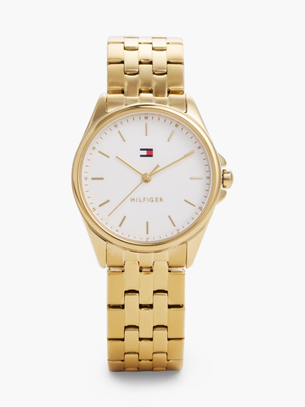 Ionic Gold-Plated White Dial Bracelet Watch — Gold