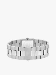 Stainless Steel Square Dial Bracelet Watch — Silver 2