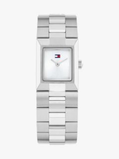 Stainless Steel Square Dial Bracelet Watch — Silver 1
