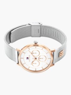 TH Monogram Two-Tone Mesh Strap Watch — Multi 3
