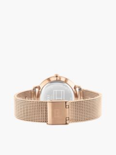 TH Monogram Rose Gold-Plated Mesh Strap Watch — Gold 2