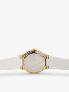 White Silicone Strap Gold-Plated Watch — White 2
