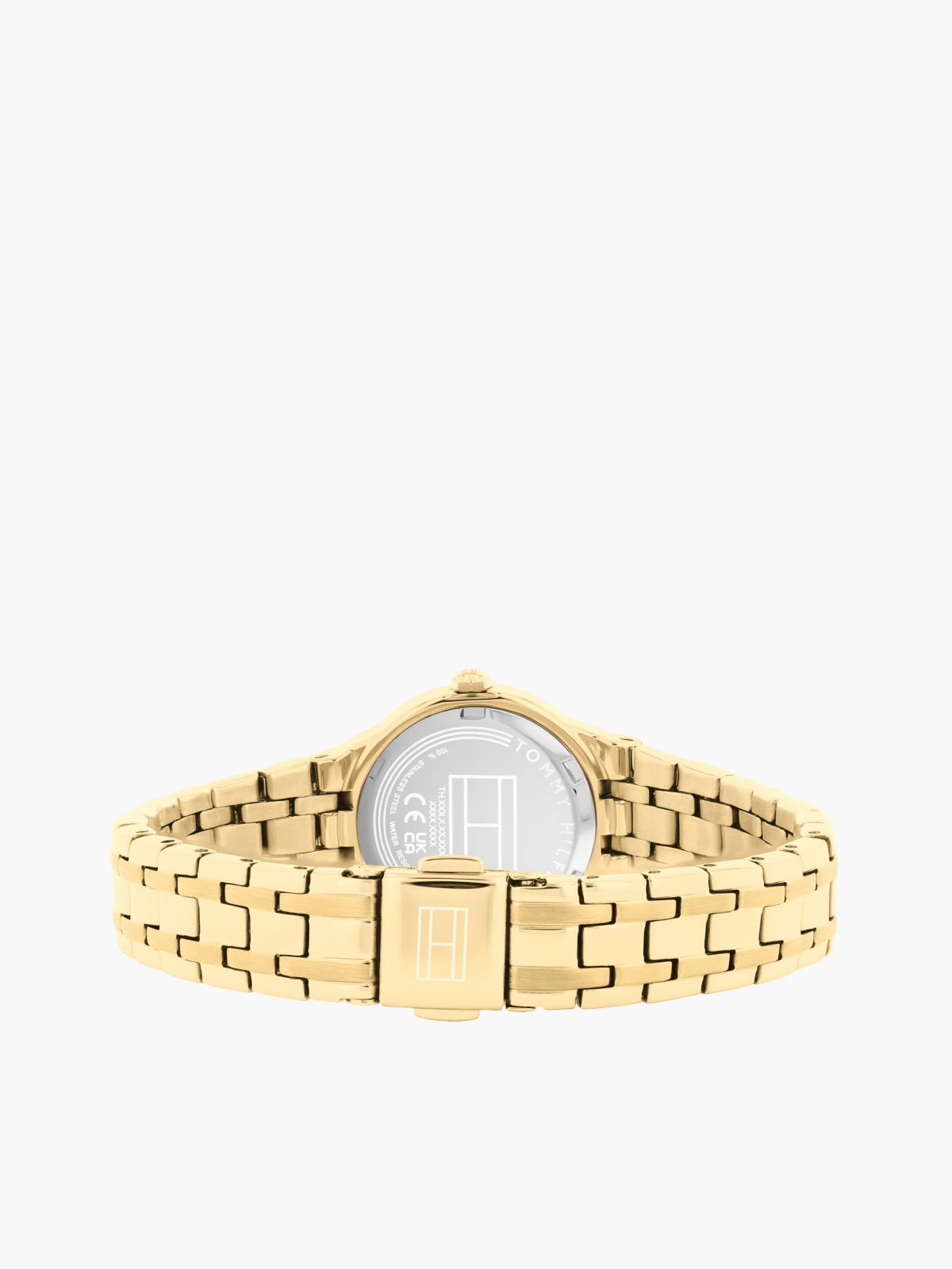 Gold-Plated Frosted Dial Chain-Link Watch — Gold