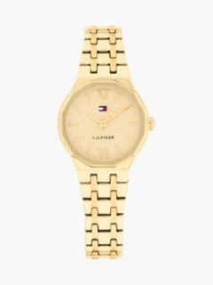 Gold-Plated Frosted Dial Chain-Link Watch — Gold 1