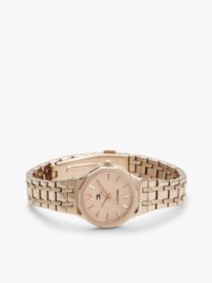 Carnation Gold-Plated Frosted Dial Chain-Link Watch — Gold 3