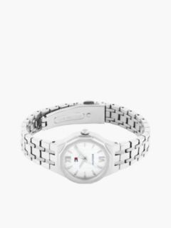 Stainless Steel Frosted Dial Chain-Link Watch — Silver 3