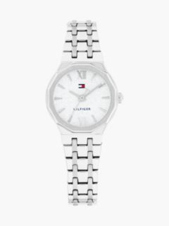 Stainless Steel Frosted Dial Chain-Link Watch — Silver 1