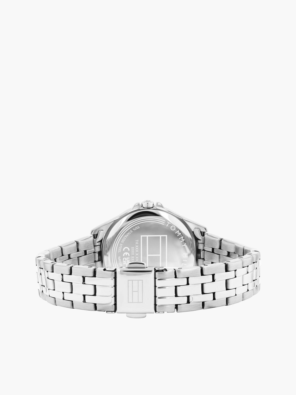 Blue Bezel White Dial Chain-Link Watch — Silver